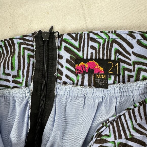 Forever 21 Women's Multicolor Geometric Print Skirt Size M - Picture 4 of 6